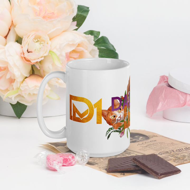 Lovely Lethal Gardens White glossy mug