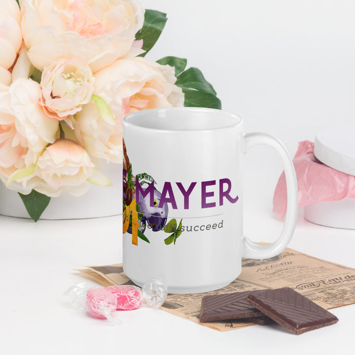 Lovely Lethal Gardens White glossy mug