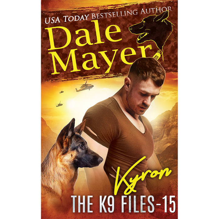 Book Cover of Kyron, Book 15 of the K9 Files. A novel by the USA Today's Bestselling Author Dale Mayer