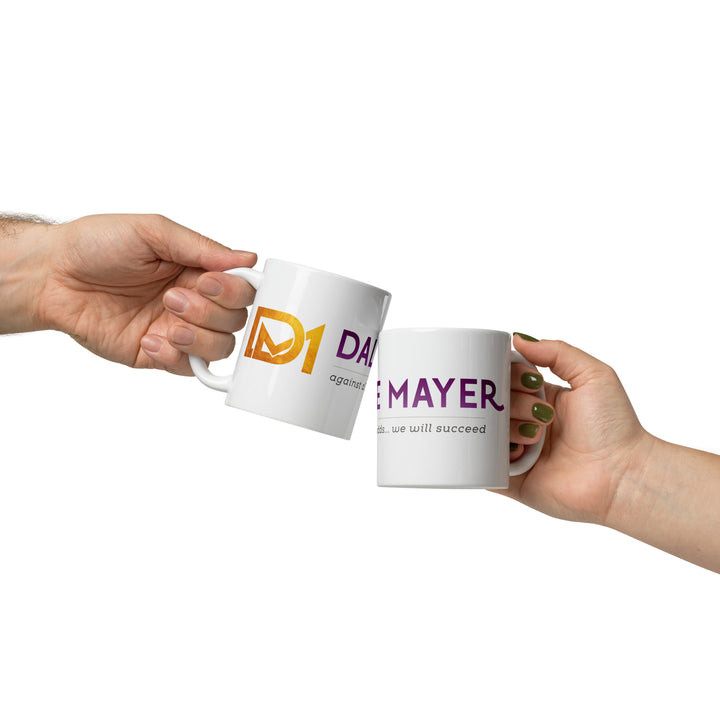 Dale Mayer Logo - White glossy mug