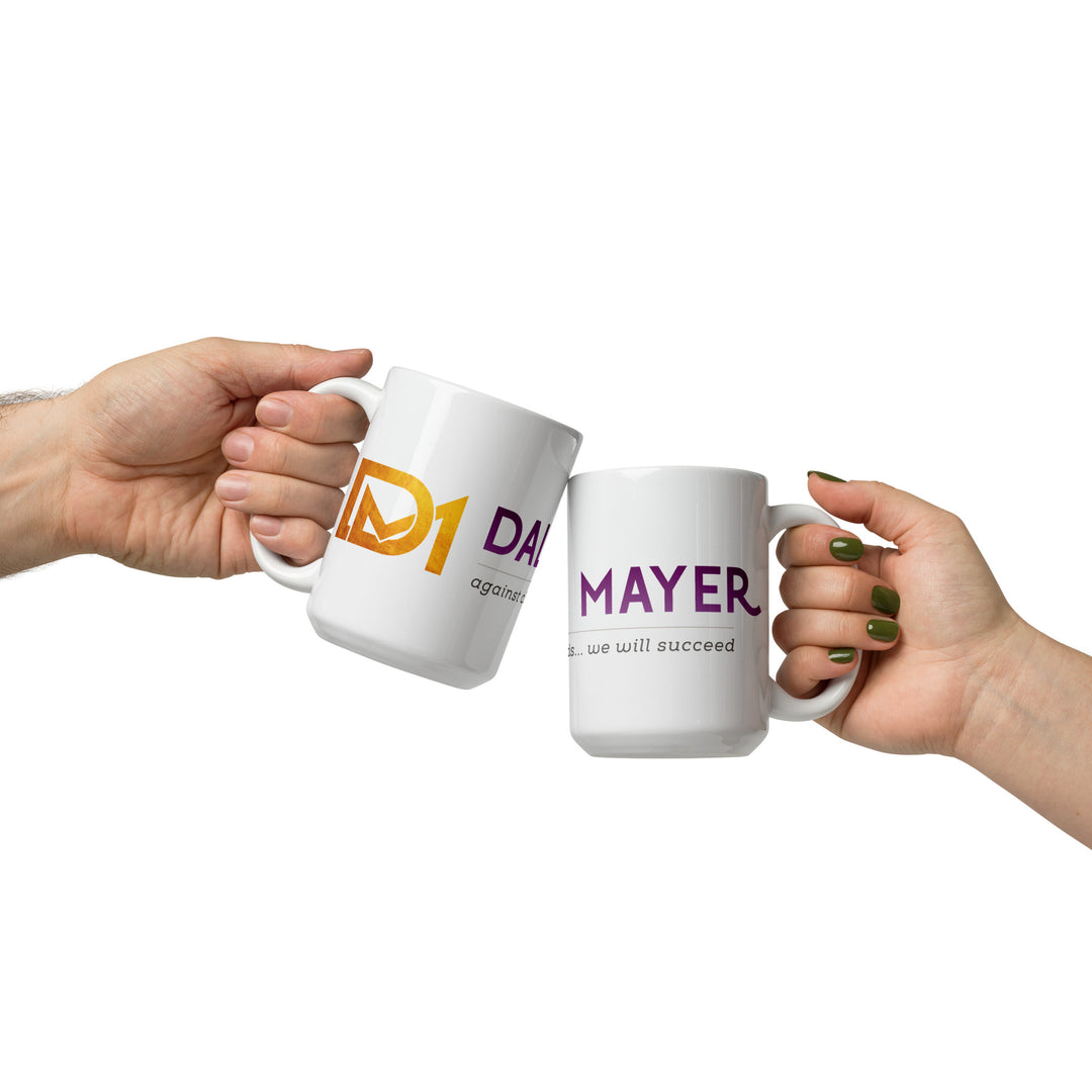 Dale Mayer Logo - White glossy mug