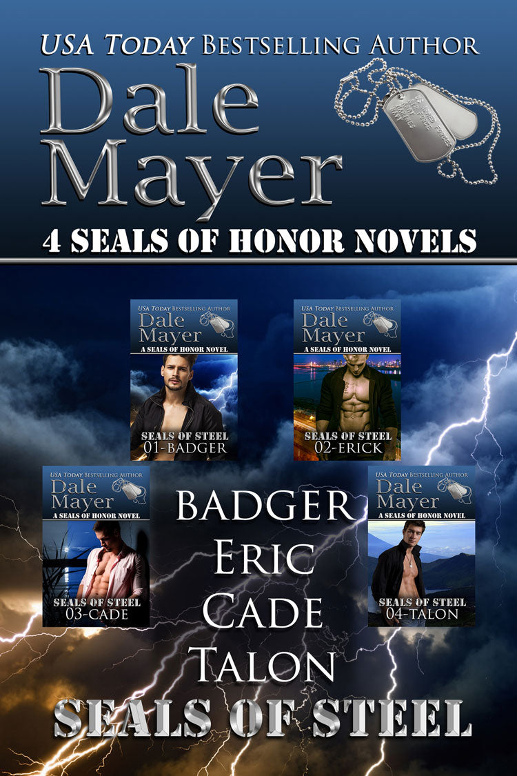 Book Cover of Boxed Set Collection, Book 1 to 4 of the SEALs of Steel Series. A novel by the USA Today's Bestselling Author Dale Mayer