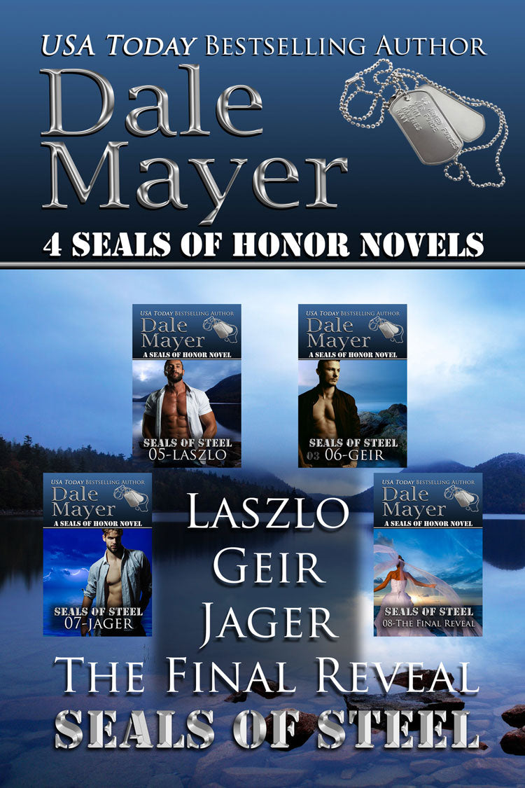 Book Cover of Boxed Set Collection, Book 5 to 8 of the SEALs of Steel Series. A novel by the USA Today's Bestselling Author Dale Mayer